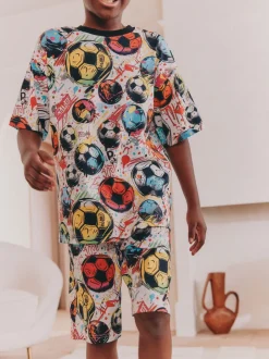 Next Football noir/multicolore - Pyjama court 2 Pack (3-16ans) Online