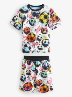 Next Football noir/multicolore - Pyjama court 2 Pack (3-16ans) Online