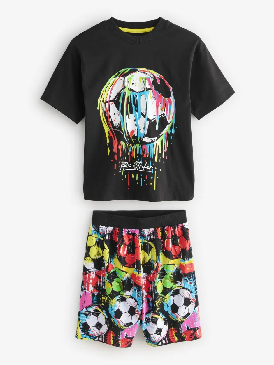 Next Football noir/multicolore - Pyjama court 2 Pack (3-16ans) Online