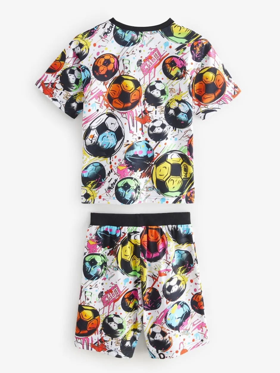 Next Football noir/multicolore - Pyjama court 2 Pack (3-16ans) Online