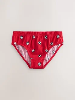 Next Football rouge/bleu - 100% Coton Imprimé Caleçons 5 Pack (1.5-10ans) Hot