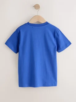 Next - T-shirts à manches courtes à imprimé graphique coupe standard Lot de 3 (3à16ans) Football rouge/bleu/blanc Outlet