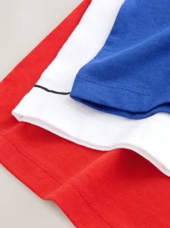 Next - T-shirts à manches courtes à imprimé graphique coupe standard Lot de 3 (3à16ans) Football rouge/bleu/blanc Outlet