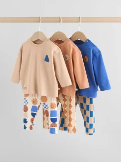 Next - Hauts et Leggings 6 pièces bébé (0mois-3ans) Formes bleues Best