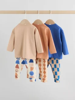 Next - Hauts et Leggings 6 pièces bébé (0mois-3ans) Formes bleues Best