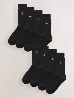Next Forêt Noire - Paquet de chaussettes brodées amusantes 8 Online