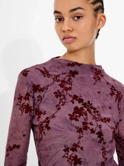 French Connection Haut en velours en maille Kenny Tissu dévoré Hot