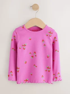 Next - Lot de 5 hauts à manches longues en côte (3mois -7ans) fruit Best