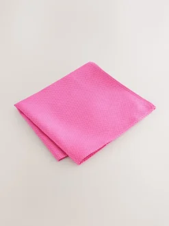 Next - Ensemble cravate et pochette texturées fuchsia Outlet