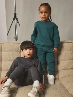 Next Fusain Gris/Vert - Ensemble sweat-shirt et jogging, lot de 2 (3mois-7ans) Best