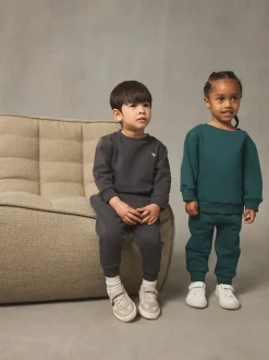 Next Fusain Gris/Vert - Ensemble sweat-shirt et jogging, lot de 2 (3mois-7ans) Best