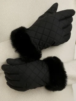 Totes Gants rembourrés déperlants SmarTouch avec poignet en fourrure