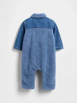 Gap Denim Sherpa One-Piece (0-24mths) Outlet