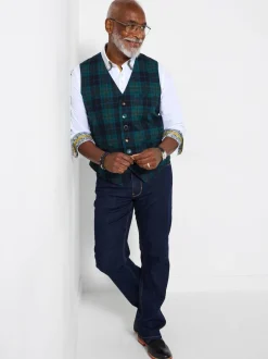 Joe Browns Gilet ajusté à boutons contrastants bordures à carreaux Discount