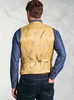 Brook Taverner Gilet Harris en tweed à chevrons Hot