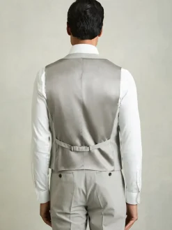 Reiss Gilet de costume Slice à carreaux pied-de-poule en mélange de laine Best