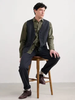 Seasalt Cornwall Gilet Tollgate en lin et coton Blend Best