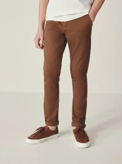 Next - Pantalon chino extensible (3-17ans) Gingembre/ Marron fauve New