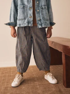 Next Gingham Brun - Pantalon en velours côtelé à enfiler (3-16ans) Outlet