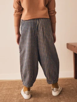 Next Gingham Brun - Pantalon en velours côtelé à enfiler (3-16ans) Outlet