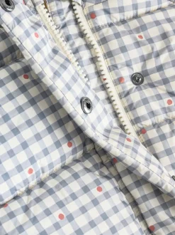 Next Gingham gris - Doudoune Bébé à capuche (0mois-2ans) Discount