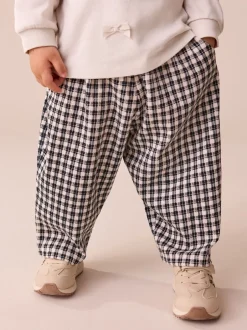 Next - Pantalons Coupe ballon texturés (3mths-7yrs) Gingham noir/blanc Best