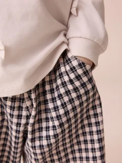Next - Pantalons Coupe ballon texturés (3mths-7yrs) Gingham noir/blanc Best