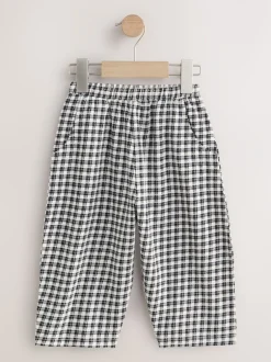 Next - Pantalons Coupe ballon texturés (3mths-7yrs) Gingham noir/blanc Best
