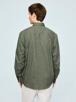 Next Gingham vert - Chemise élégante douce au toucher à manches longues Outlet