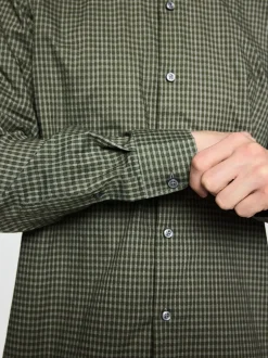 Next Gingham vert - Chemise élégante douce au toucher à manches longues Outlet