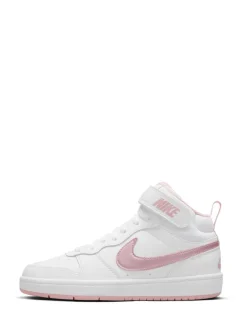 Nike - Baskets mi-Baskets du tribunal de pour adolescents Glaçure blanc rose Clearance