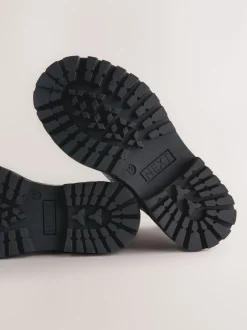 Next - Warm Lined À lacets Ankle Bottes Glitter d'argent Clearance