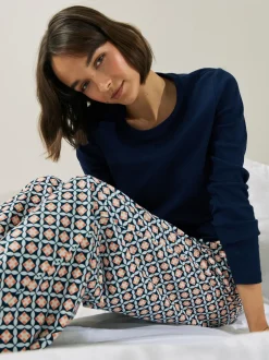 Next Géo marine - Pyjamas Manche longue côtelé New