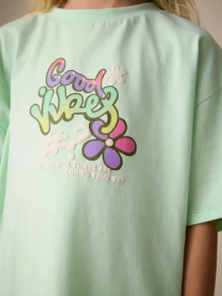 Next Graffiti vert - Ensemble t-shirt et short cycliste (3-16ans)