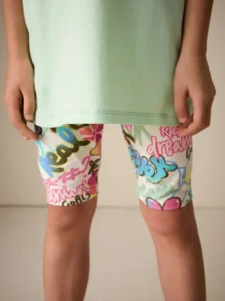 Next Graffiti vert - Ensemble t-shirt et short cycliste (3-16ans)