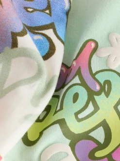 Next Graffiti vert - Ensemble t-shirt et short cycliste (3-16ans)
