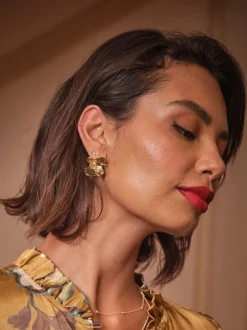 Fat Face Grandes boucles d’oreilles FatFace fleurs Clearance