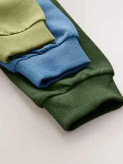 Next Graphique bleu/vert - T-shirts épais décontractés à manches longues Lot de 3 (3-16ans) Outlet