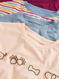 Next Graphique de chien - T-shirt surdimensionné 4 Pack (3-16ans) Clearance