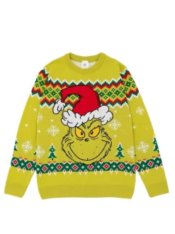 Vanilla Underground Grinch de Noël vert - Pull de Noël en maille pour adulte licencié homme Best