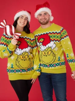 Vanilla Underground Grinch de Noël vert - Pull de Noël en maille pour adulte licencié homme Best