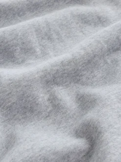 Next - Ajustement régulier - Sweat-shirt épais à Col rond riche en coton Gris Hot