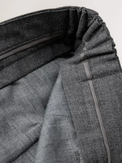 Next Gris - Ajustement régulier - Pantalons Signature en 100 % laine avec ceinture Motion Flex Discount