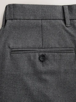 Next Gris - Ajustement régulier - Pantalons Signature en 100 % laine avec ceinture Motion Flex Discount