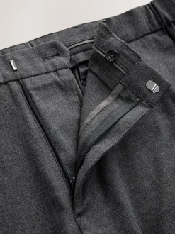 Next Gris - Ajustement régulier - Pantalons Signature en 100 % laine avec ceinture Motion Flex Discount