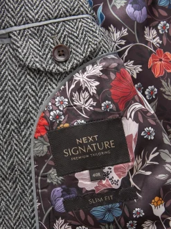 Next Gris - Blazer Signature Harris en tweed britannique en laine Outlet