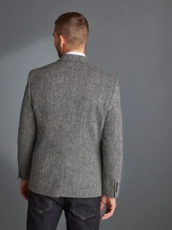 Next Gris - Blazer Signature Harris en tweed britannique en laine Outlet