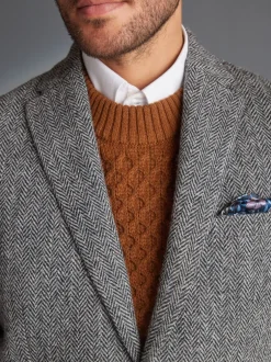 Next Gris - Blazer Signature Harris en tweed britannique en laine Outlet