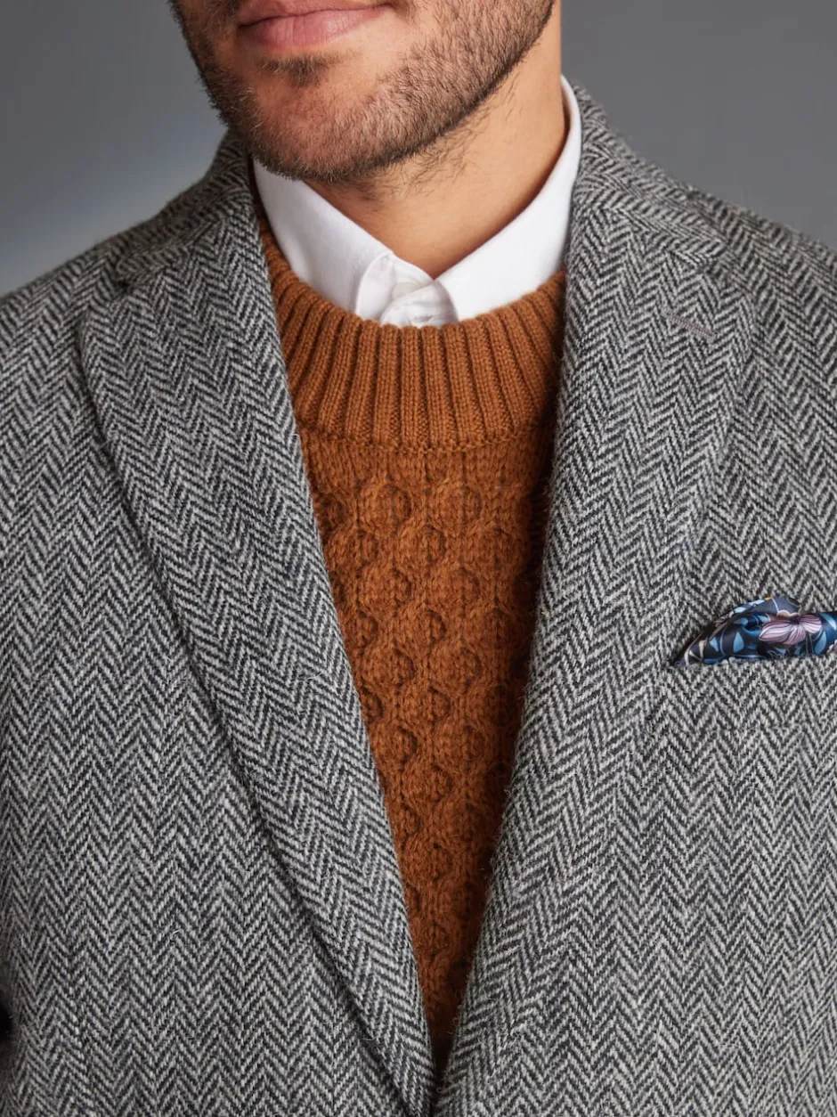 Next Gris - Blazer Signature Harris en tweed britannique en laine Outlet