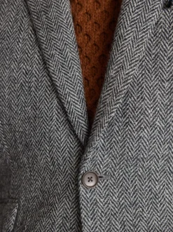 Next Gris - Blazer Signature Harris en tweed britannique en laine Outlet